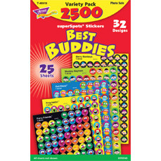 Kids Stickers | Best Buddies School Stickers. 2500 Mini Stickers Value Pack