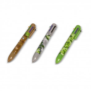 Pixel / Camouflage Party Supplies | 6 x Low Cost Pixel 6 Colour Pens