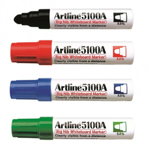 Whiteboard Pens | Artline 5100A Big Nib Markers. Choice of Colours.