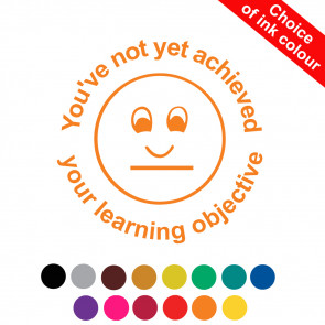 Teachers Stamps | You've not yet achieved your learning objective, teacher self-inking stamp