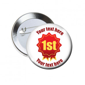Custom Badges | 1st Place Rosette Design Personalised Pin Badges