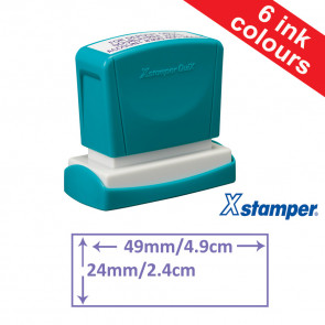 Custom Stamps | Quix Self-inking, Reinkable Xstamper 24x49mm