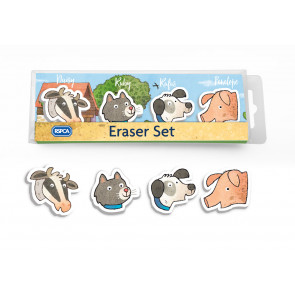 Kids Gifts | RSPCA Buttercup Farm Friends Eraser Set.