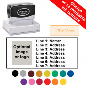 Custom Stamps | Personalised Name & Address Stamps. Self-inking. Reinkable.