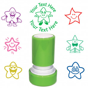 Custom Stampers | Smiley Star Stamp - Personalised Craft Stamps and Teacher Stampers