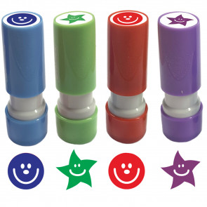 Loyalty Stamps | Set 4 Smiley Star Stamps and Smiley Face Stamps