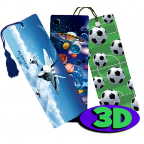 3D Bookmarks | Football, Space / Planet, Jets